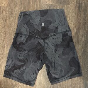 lululemon align high rise Black Gray Biker Shorts